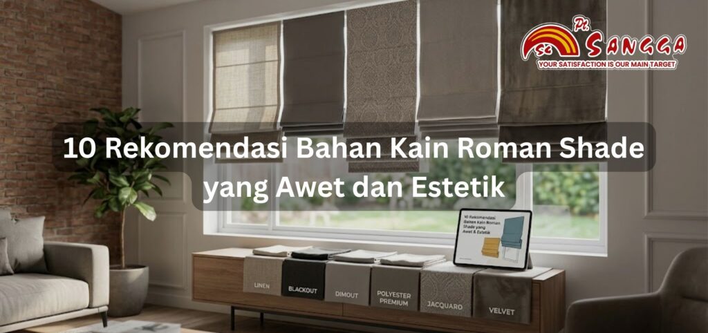 10 Rekomendasi Bahan Kain Roman Shade yang Awet dan Estetik